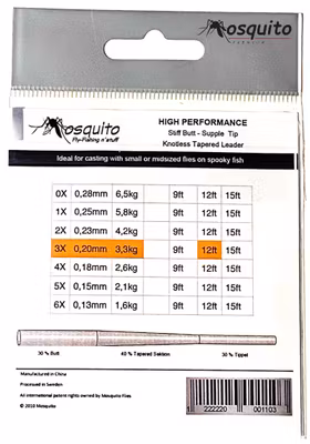 Taperad tafs Mosquito High Performance 3-pack 9ft Loop