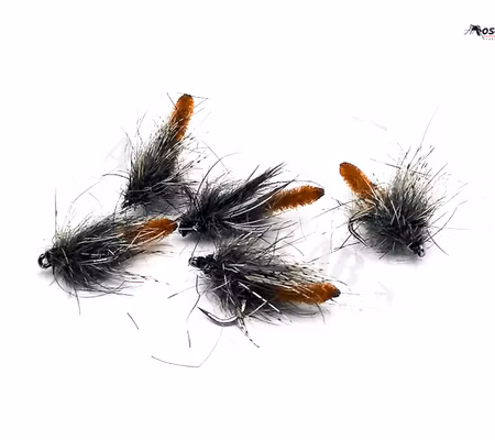 Flytande Chenille Puppa Caddis Rusty Brown