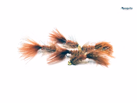 Wolly Bugger Brun BeadHead #10