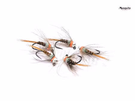 PT Orange Natural Brown Nymph Tungstenshuvud #16