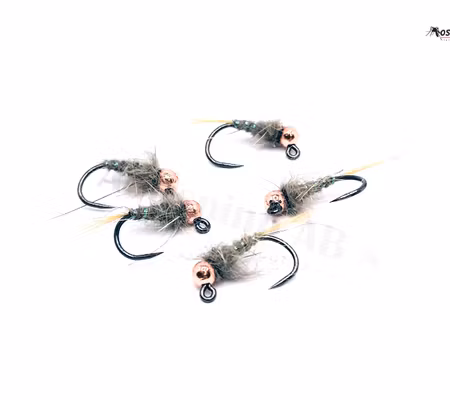 Natural Quill Jig Pupa Tungstenshuvud #14