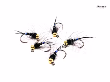 Black Gnat Euronymph Tungstenshuvud #14