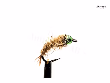 Hare’s Ear nymph BH Caddies Green (tungsten)