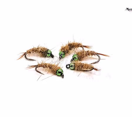 Hare’s Ear nymph BH Caddies Green (tungsten)