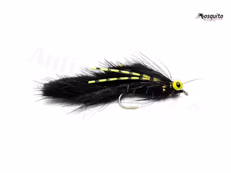 Zonker Black and Yellow Dumbell Rubberlegs #8