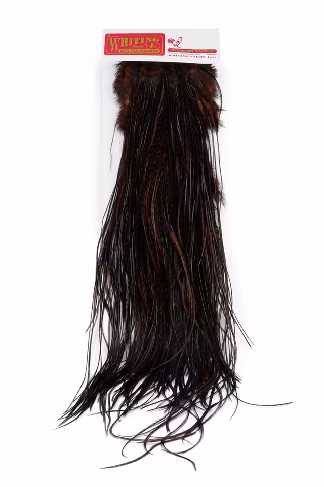 Whiting Commercial Saddle Grizzly dyed Coachman Brown