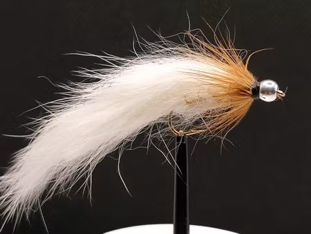 Tactical Streamer White/Brown BeadHead Silver #10