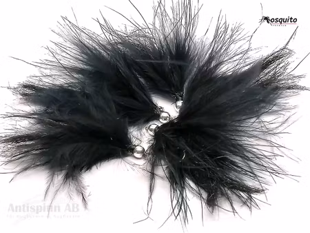 Black Micro Streamer BeadHead Silver #10