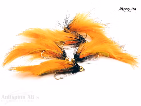 Zonker Orange/Black BeadHead #8