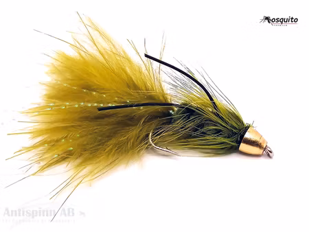 Wolly Bugger Olive ConeHead Rubberlegs #8