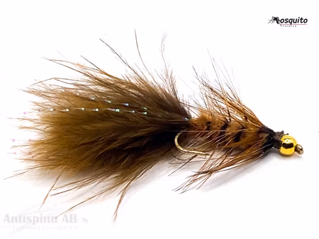 Wolly Bugger Brun BeadHead
