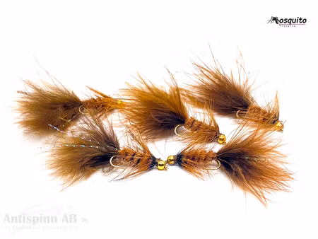 Wolly Bugger Brun BeadHead