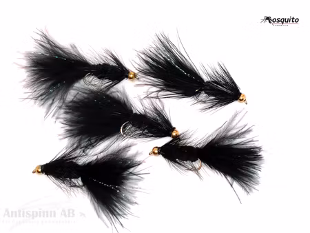 Wolly Bugger Svart BeadHead