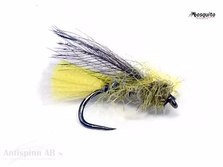 Light Olive Floating Caddis Cdc #14
