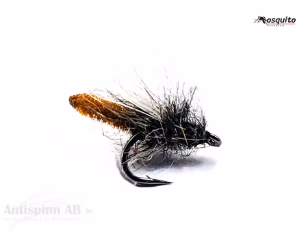 Flytande Chenille Puppa Caddis Rusty Brown #16