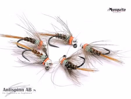 PT Orange Natural Brown Nymph Tungstenshuvud #16