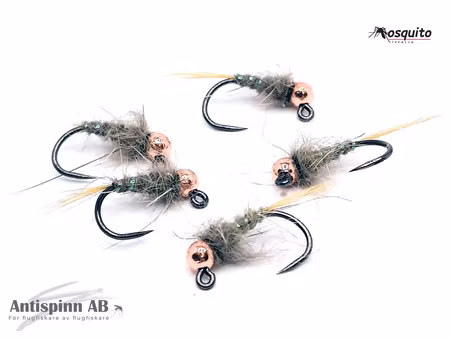 Natural Quill Jig Pupa Tungstenshuvud #14