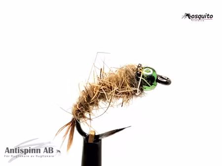 Hare’s Ear nymph BH Caddies Green (tungsten)