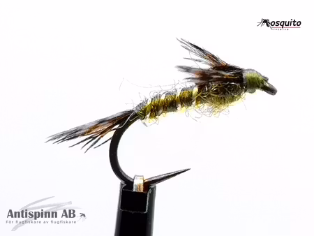 Nymph thin Olive Gold Rib #14