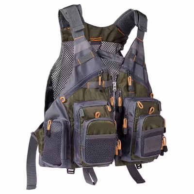 Breathable Fishing Vest Army Green
