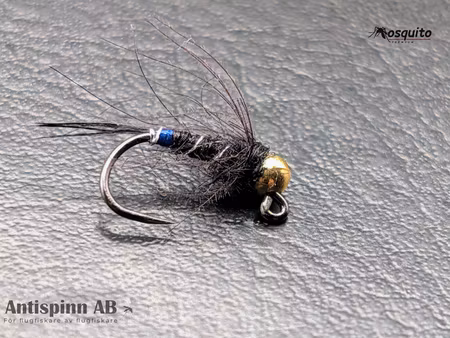 Black Gnat Euronymph Tungstenshuvud #14