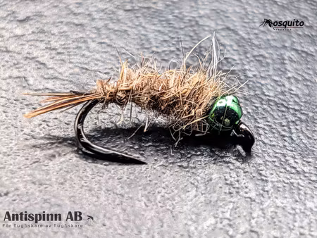 Hare’s Ear nymph BH Caddies Green (tungsten)