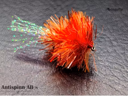 Dennis Red Orange Blob Fly Fl. Flashtail #12
