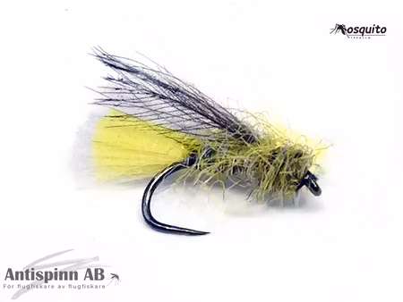 Light Olive Floating Caddis Cdc #14