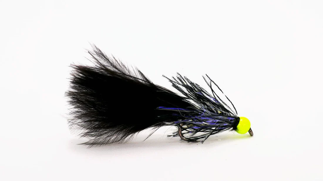 Straggle Lure UV Black #10 Wading Waters
