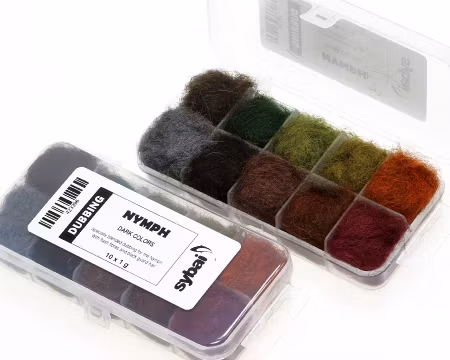 Nymph Dubbing Dubbing Box Dark Colors Sybai