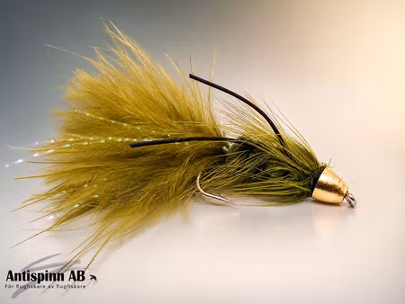 Wolly Bugger Olive ConeHead Rubberlegs #8