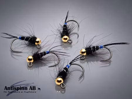 Black Gnat Euronymph Tungstenshuvud #14