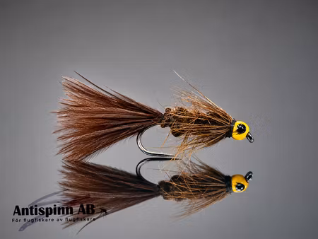 Wolly Bugger Brun BeadHead #10