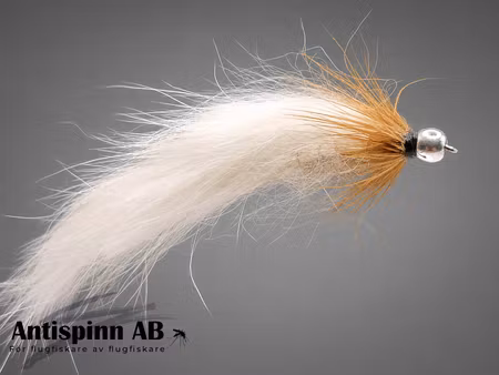 Tactical Streamer White/Brown BeadHead Silver #10