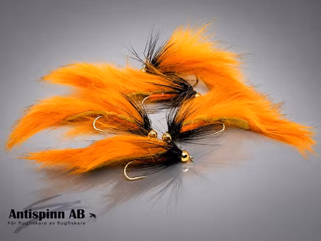 Zonker Orange/Black BeadHead #8