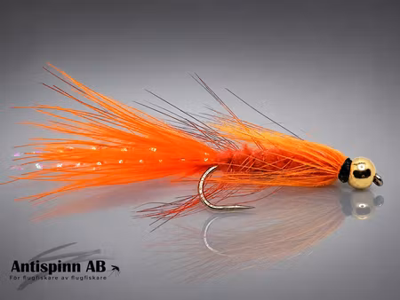 Wolly Bugger Orange BeadHead #10