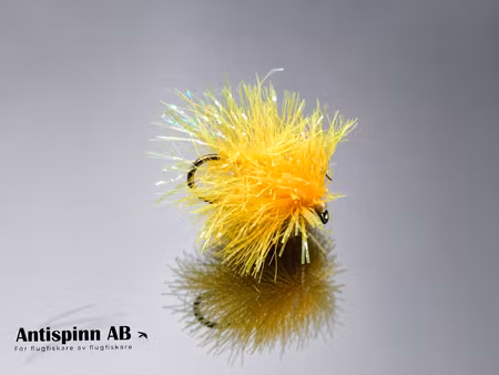 Blob Fly Fl. Yellow Flashtail #12
