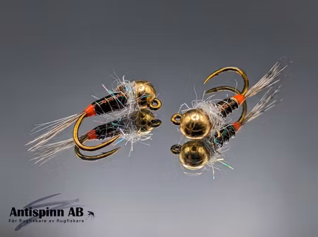 Orange Spot Flash Jig Nymph Tungsten #12