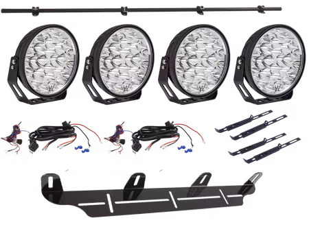 Extraljuskit, 4-pack, W-light 9", Extraljus, 144W, DV