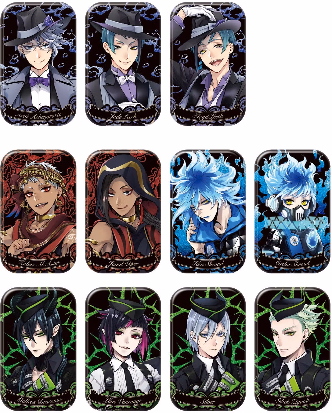 Disney: Twisted-Wonderland: Lame Kira Square Can Badge B 1 Pack