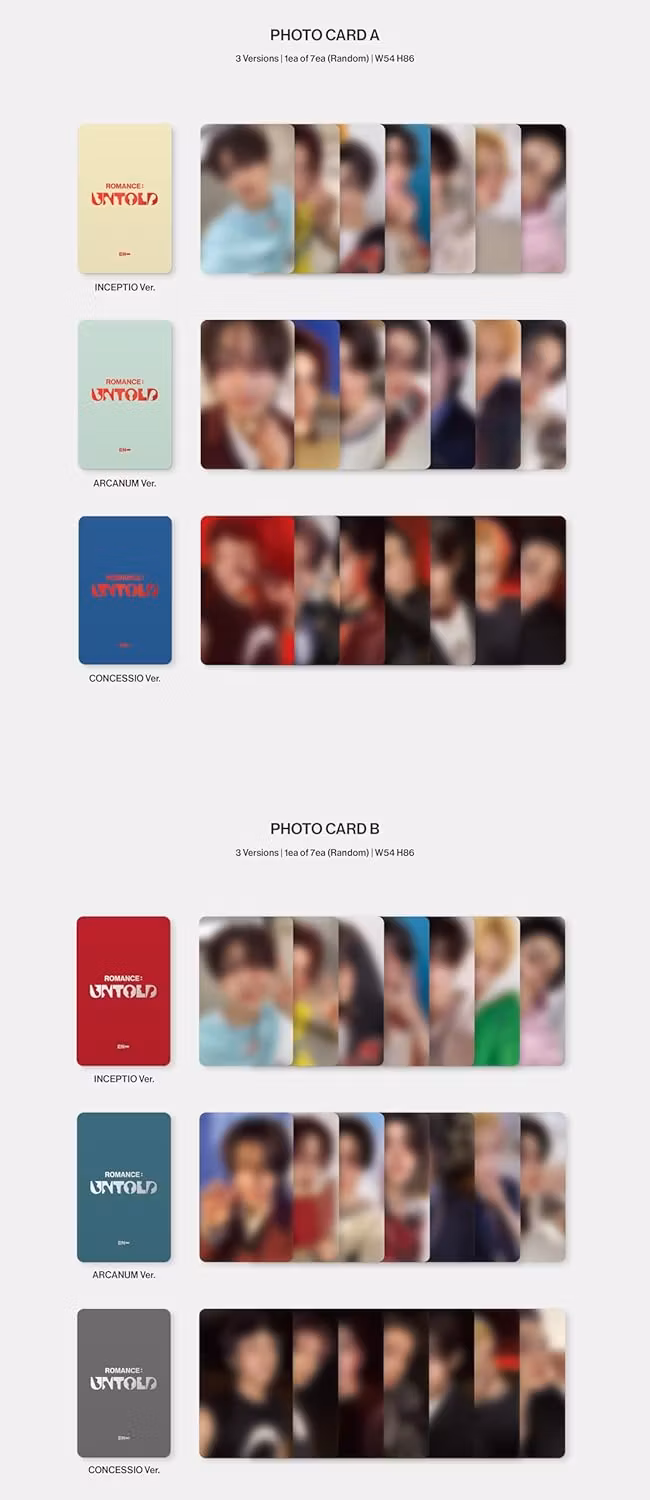 ENHYPEN 2nd Album [ROMANCE : UNTOLD] (INCEPTIO Ver. / ARCANUM Ver.  / CONCESSIO Ver.) (RANDOM 1)