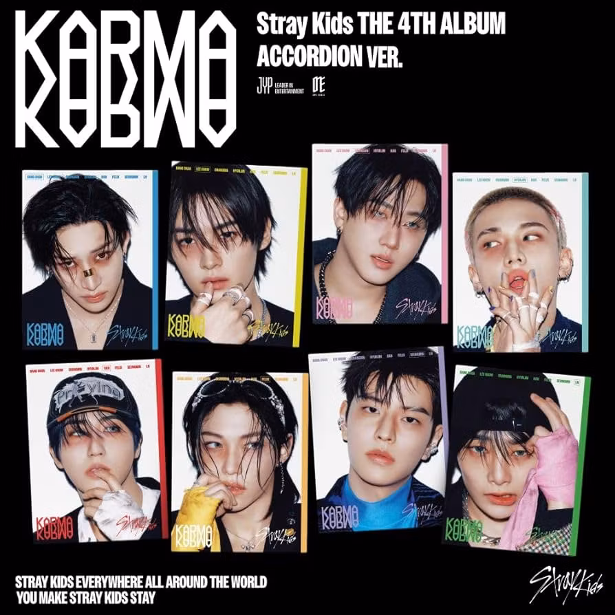 Stray Kids 4th Full Album [KARMA] (ACCORDION Ver.) 1 Random