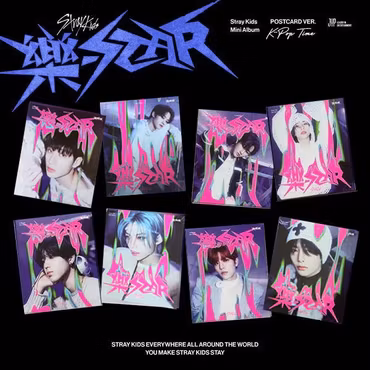 [Stray Kids] 8th Mini Album [樂-STAR] (POSTCARD VER.) (Random Ver.)