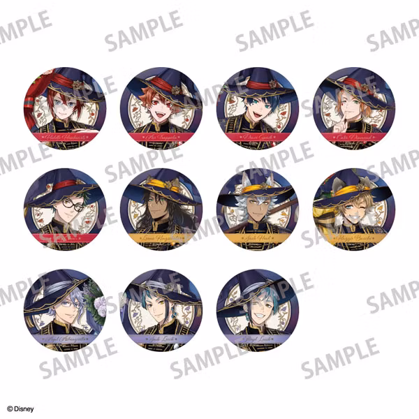 Twisted Wonderland  Bloom Birthday Ver. Aurora Metallic Can Badge Vol.1