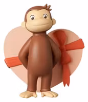 Curious George UDF Mini Figure w/Heart 6 cm