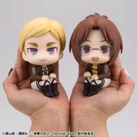 Attack on Titan Look Up PVC Statues Hange Zoe & Erwin Smith (with gift) 11 cm