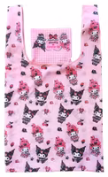 Sanrio Pink Black Party Series Tote Bag Kuromi & My Melody Foldable