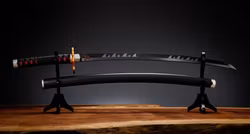 Demon Slayer: Kimetsu no Yaiba Proplica Replica 1/1 Nichirin Sword (Tanjiro Kamado) Kyojuro Rengoku´s Sword Gueard Ver. 88 cm
