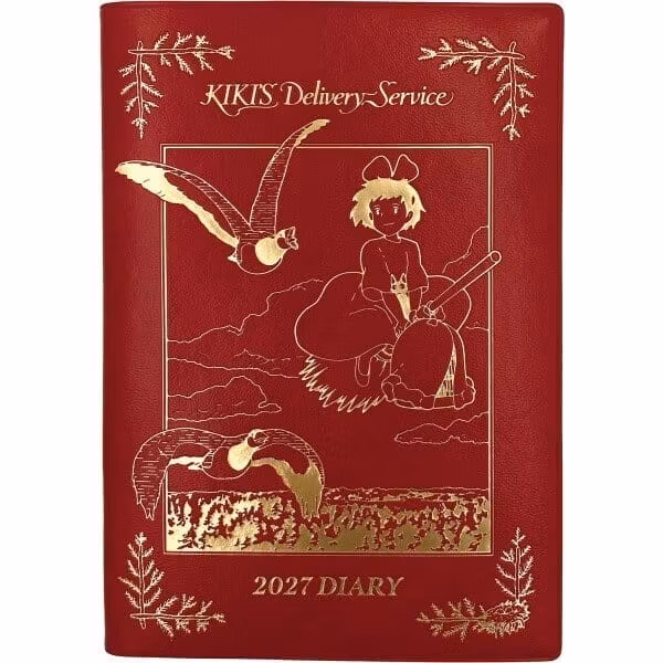 Kiki's Delivery Service Diary Kiki on her broom red gold foil
