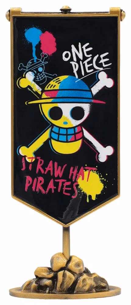 One Piece Replica Straw Hat Pirates Metal Banner 11 x 6 cm